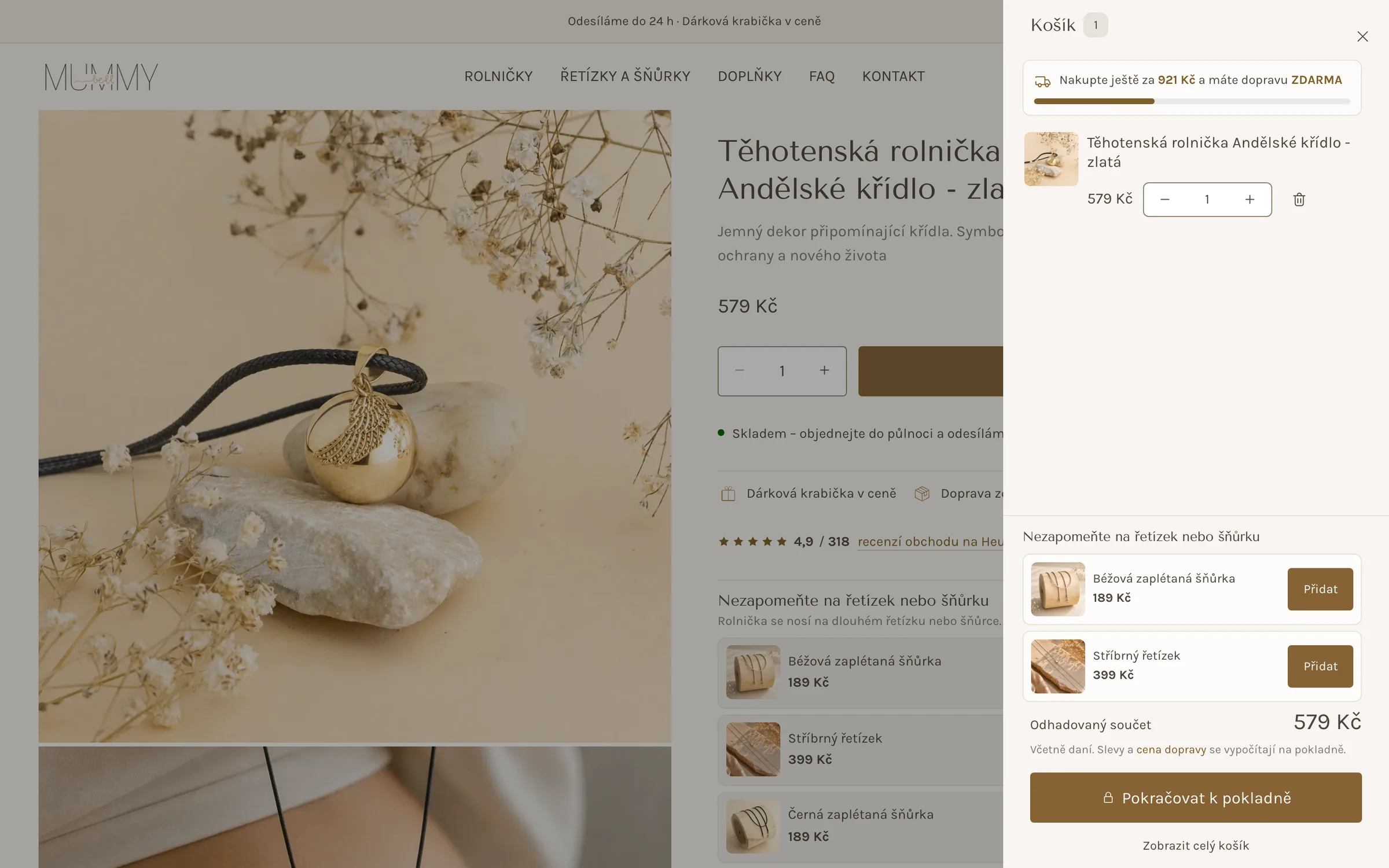 Vysunovací košík rolničky po redesignu – doplňky s obrázkem, cenou a tlačítkem