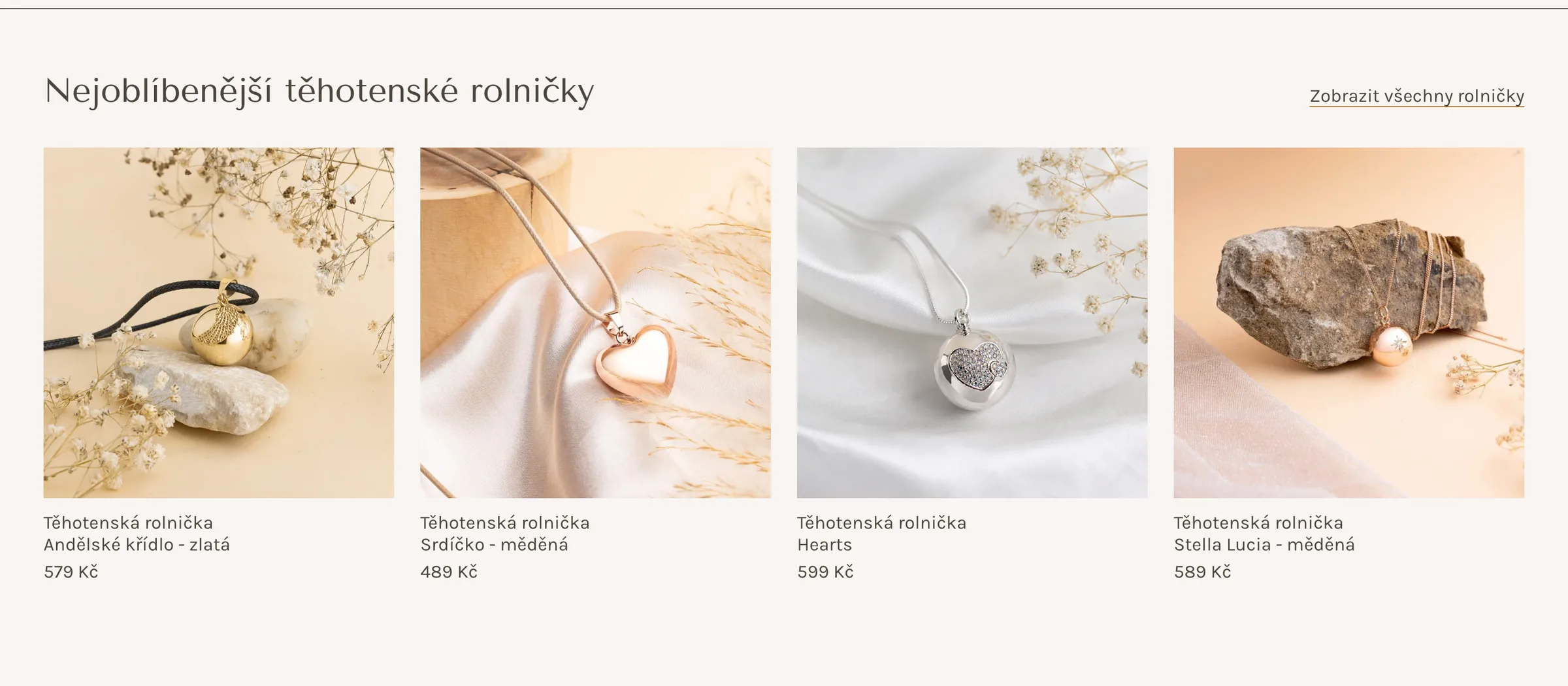 Výpis produktů na homepage po redesignu – čisté karty, které vedou na produkt